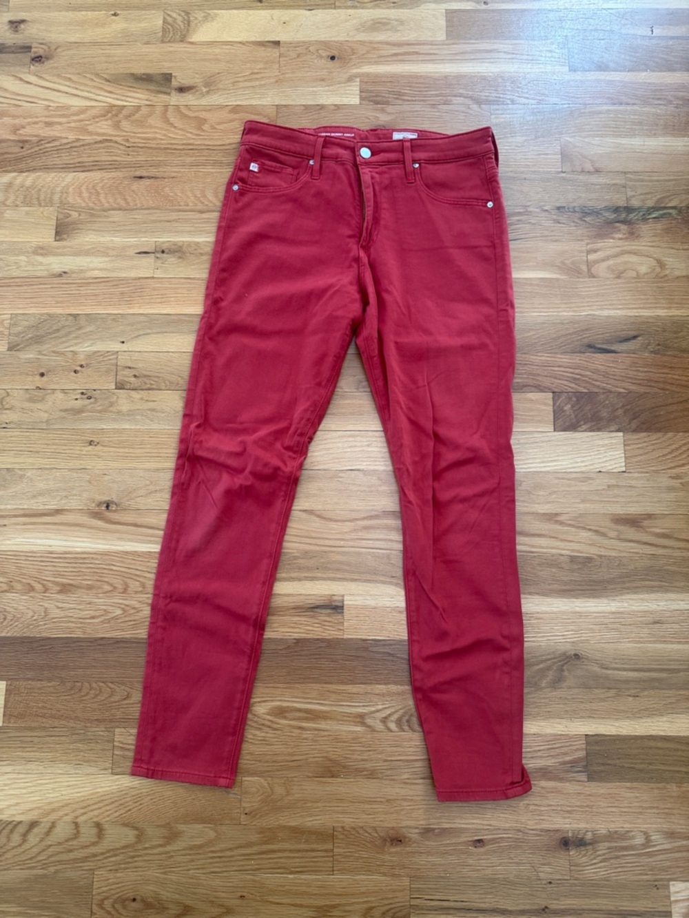 AG Adriano Goldschmied Women's Red Skinny Jeans